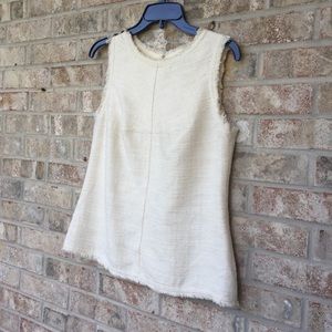 Banana Republic Tweed Fringe Top